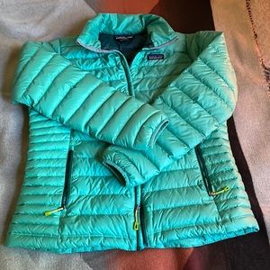 Patagonia Down Sweater (Jacket) W Large, Fall 2015 “Aqua Stone” - Green